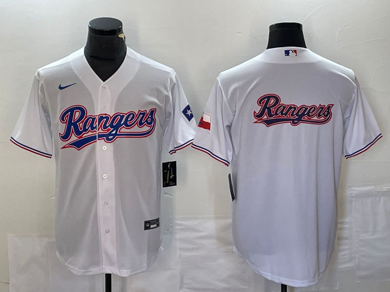 Men Texas Rangers Blank White Game Nike 2023 MLB Jersey style 4